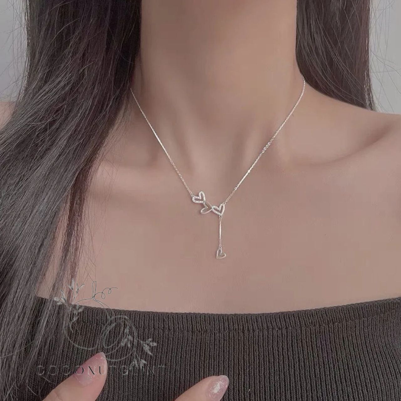 Diamond Heart Clavicle Chain