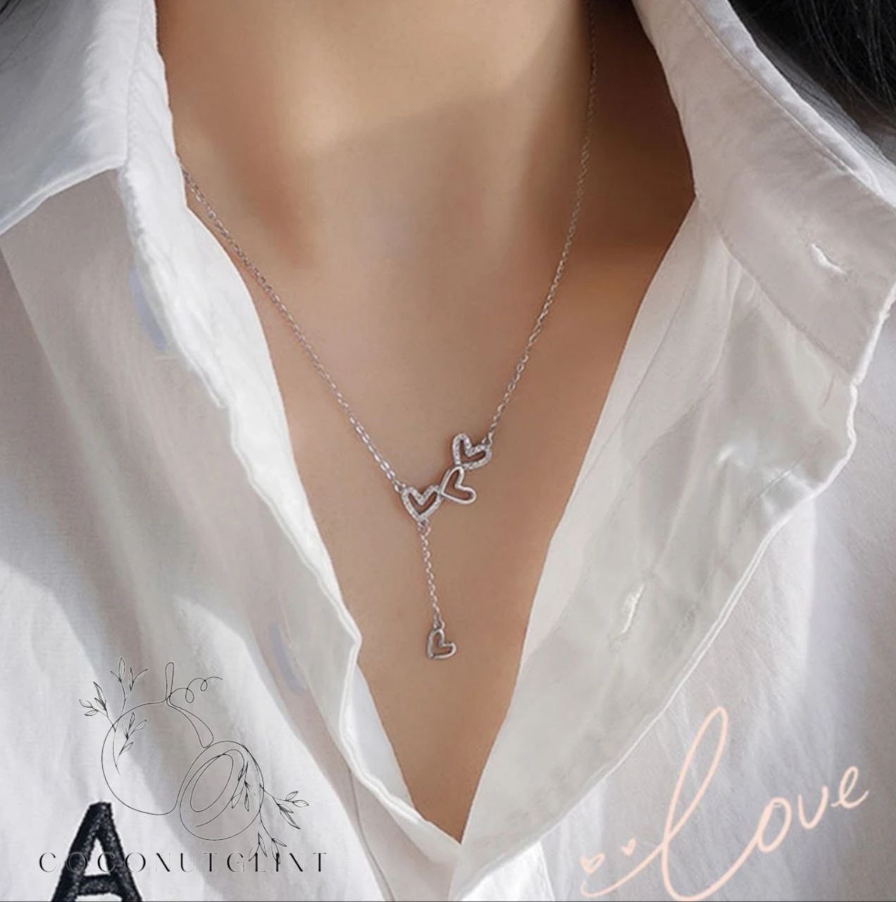 Diamond Heart Clavicle Chain