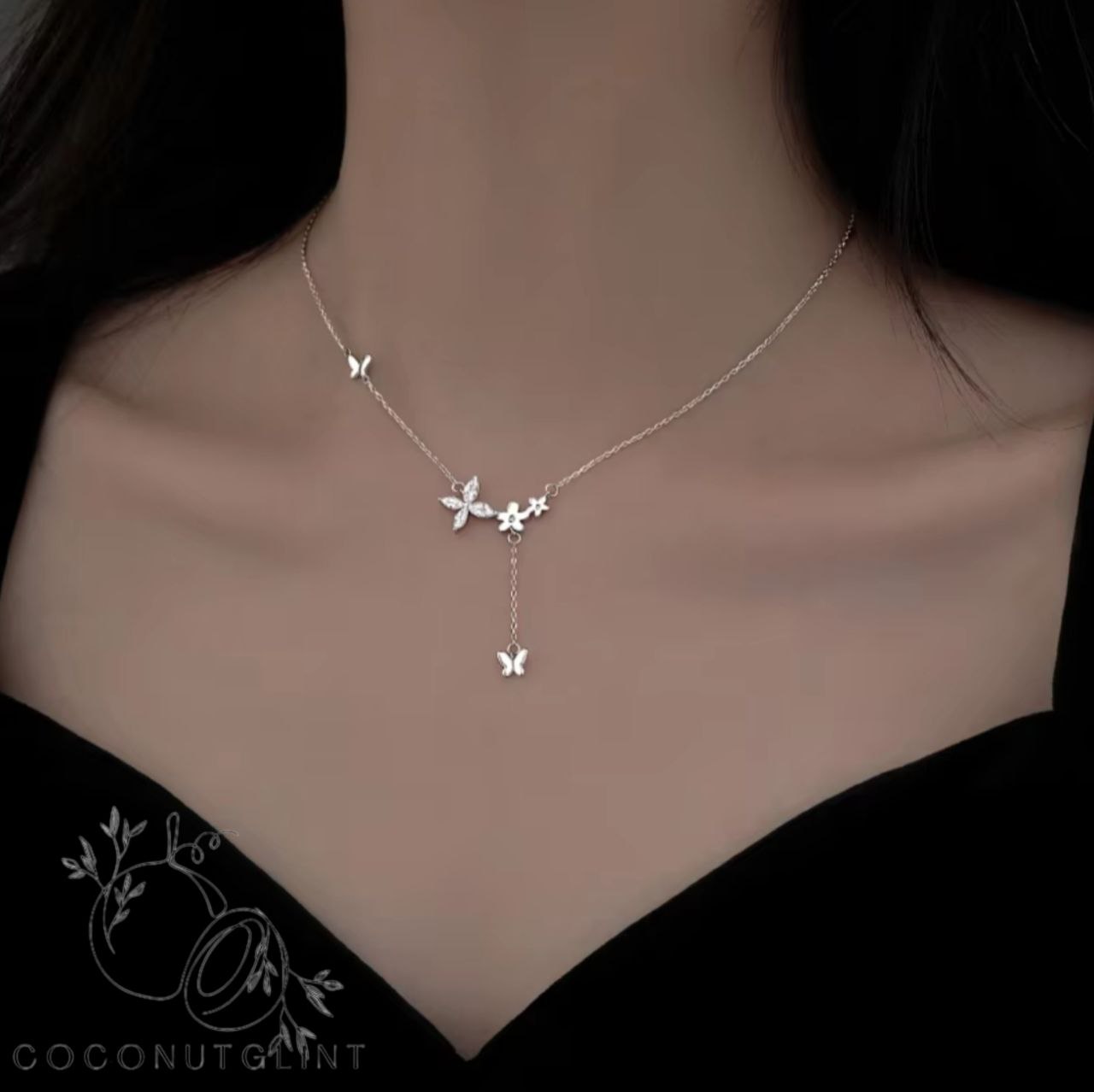 Silver Petal Necklace