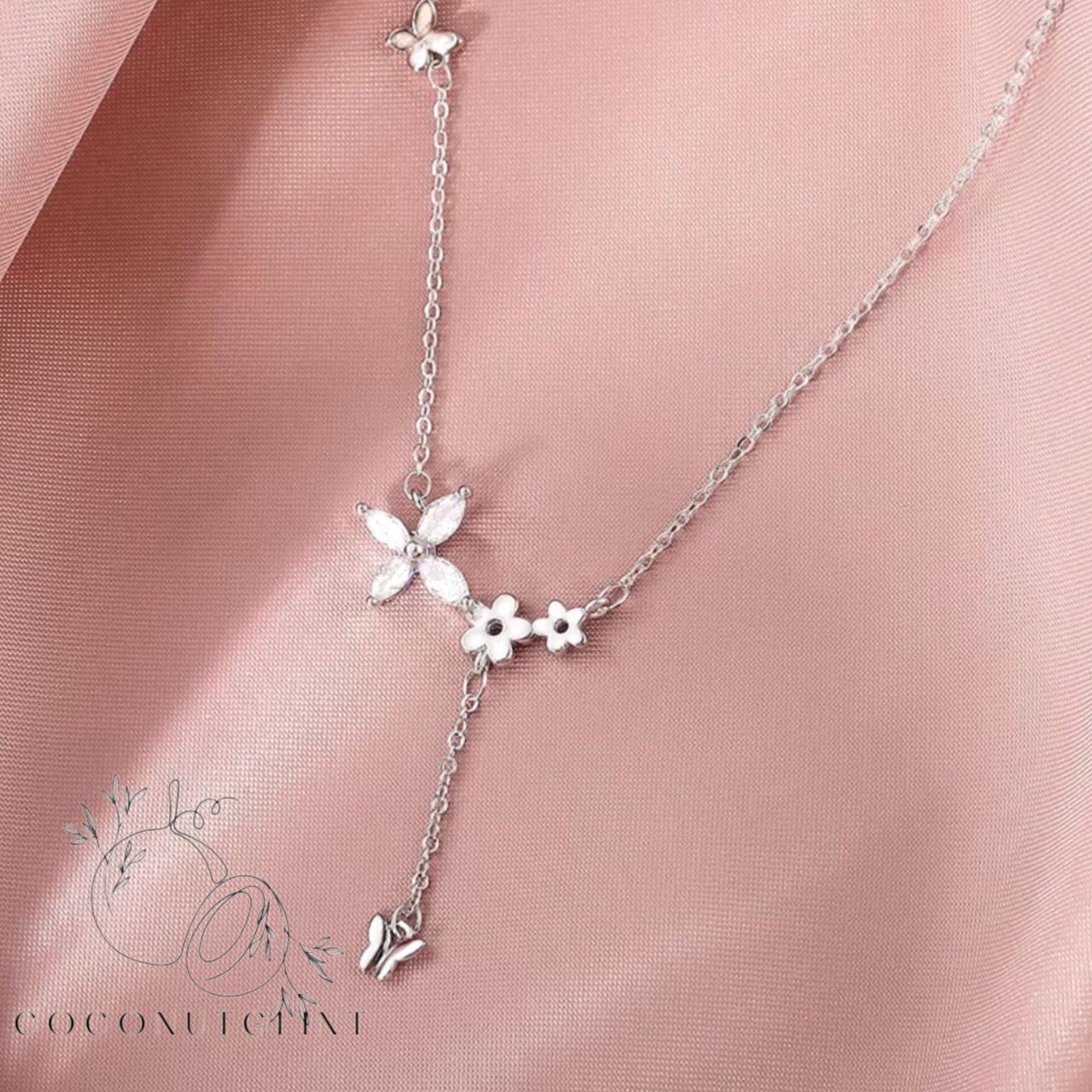 Silver Petal Necklace